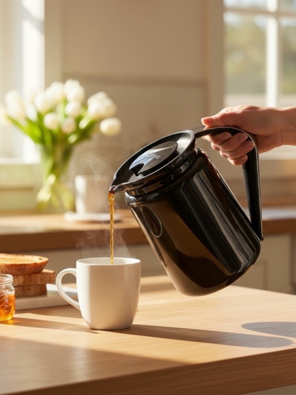 Keurig 2.0 DoubleWalled Stainless Plastic Carafe Replacement Coffee Pot 32oz GUC